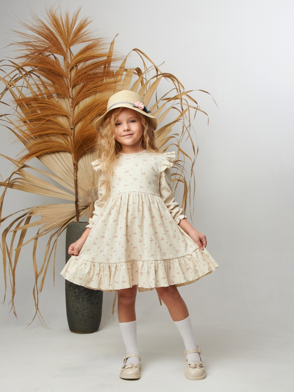 332. Платье детское из лапши, хлопок 100%, разноцветное, р. 74,80,86,92