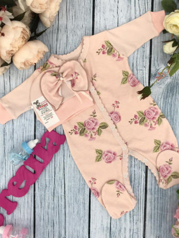 Купить оптом 222. Комбинезон "Роза", хлопок 100 % интерлок в Тюмени